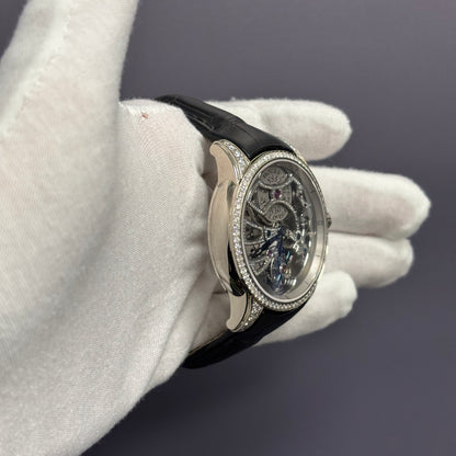 Harry Winston Classic 44mm Skeleton Dial Watch Ref# 1700-129BC - Happy Jewelers Fine Jewelry Lifetime Warranty