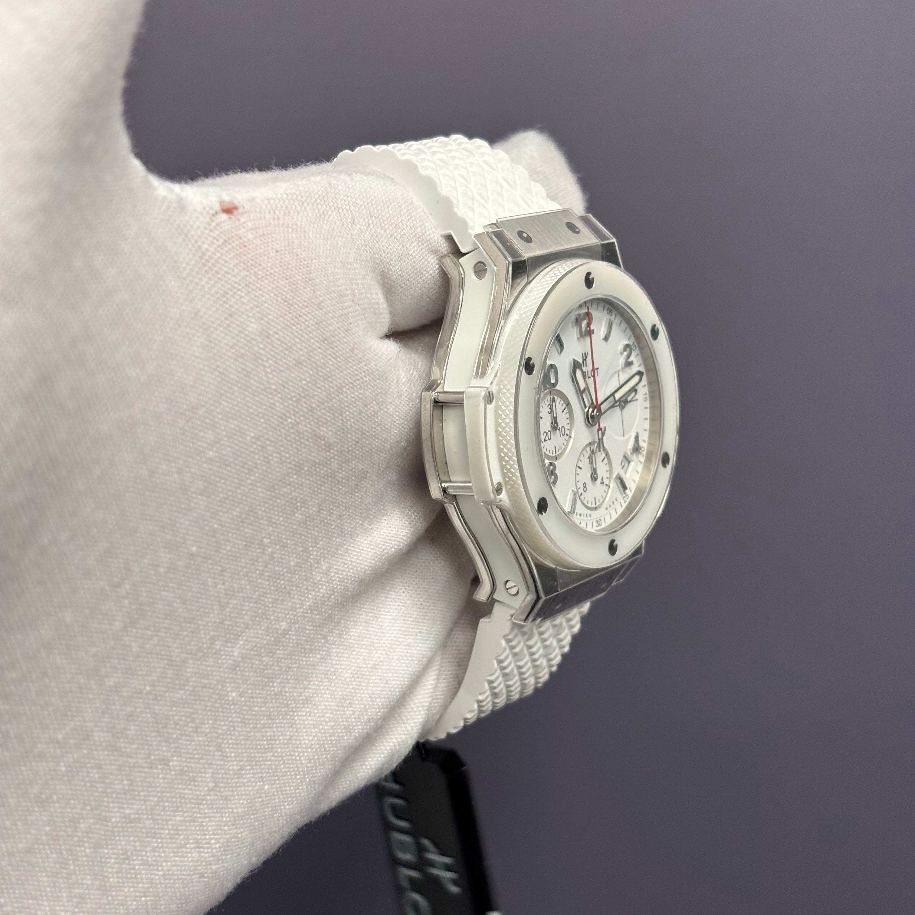 Hublot Big Bang 44mm White Dial Watch Ref# 342.SE.230.RW - Happy Jewelers Fine Jewelry Lifetime Warranty