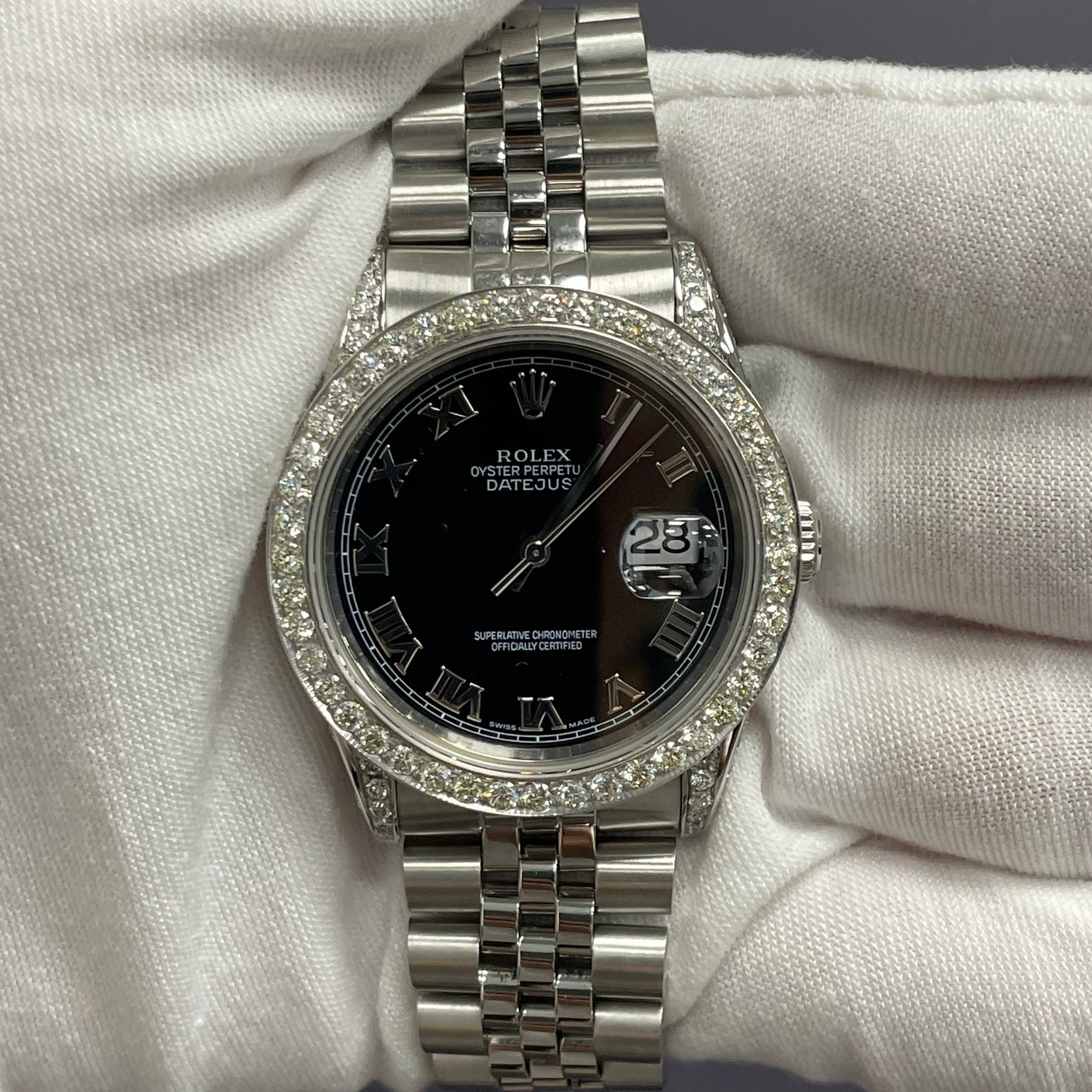 Rolex Datejust 36mm Black Dial Watch Ref# 16220