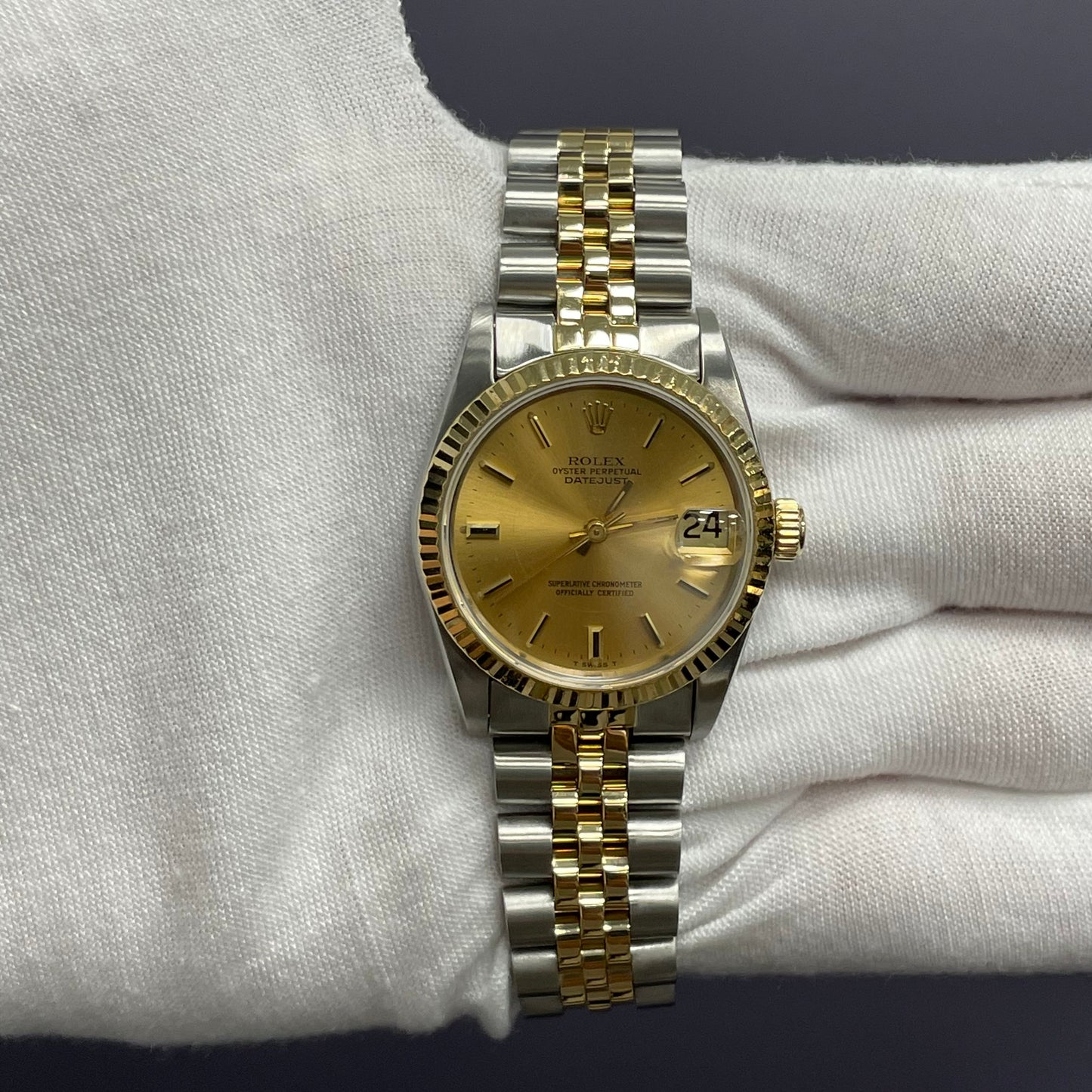 Rolex Datejust 31mm Champagne Dial Watch Ref# 68273