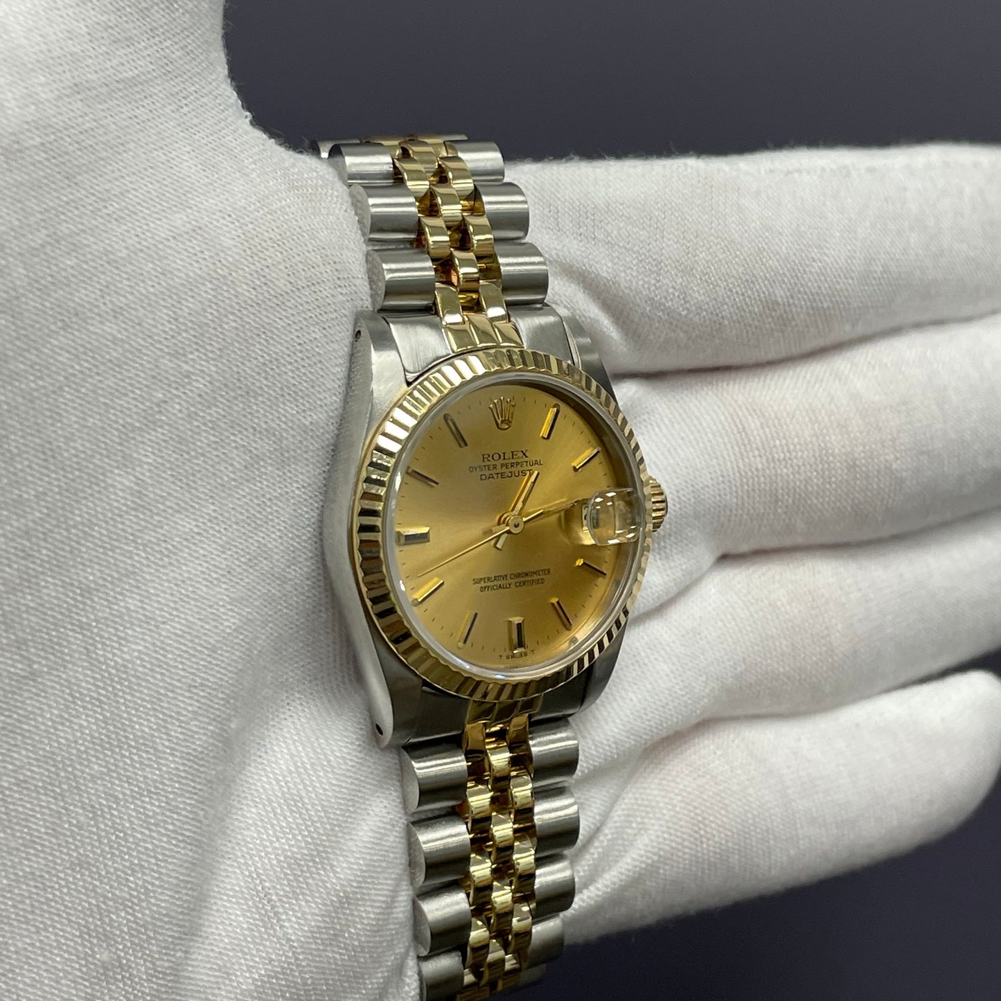 Rolex Datejust 31mm Champagne Dial Watch Ref# 68273