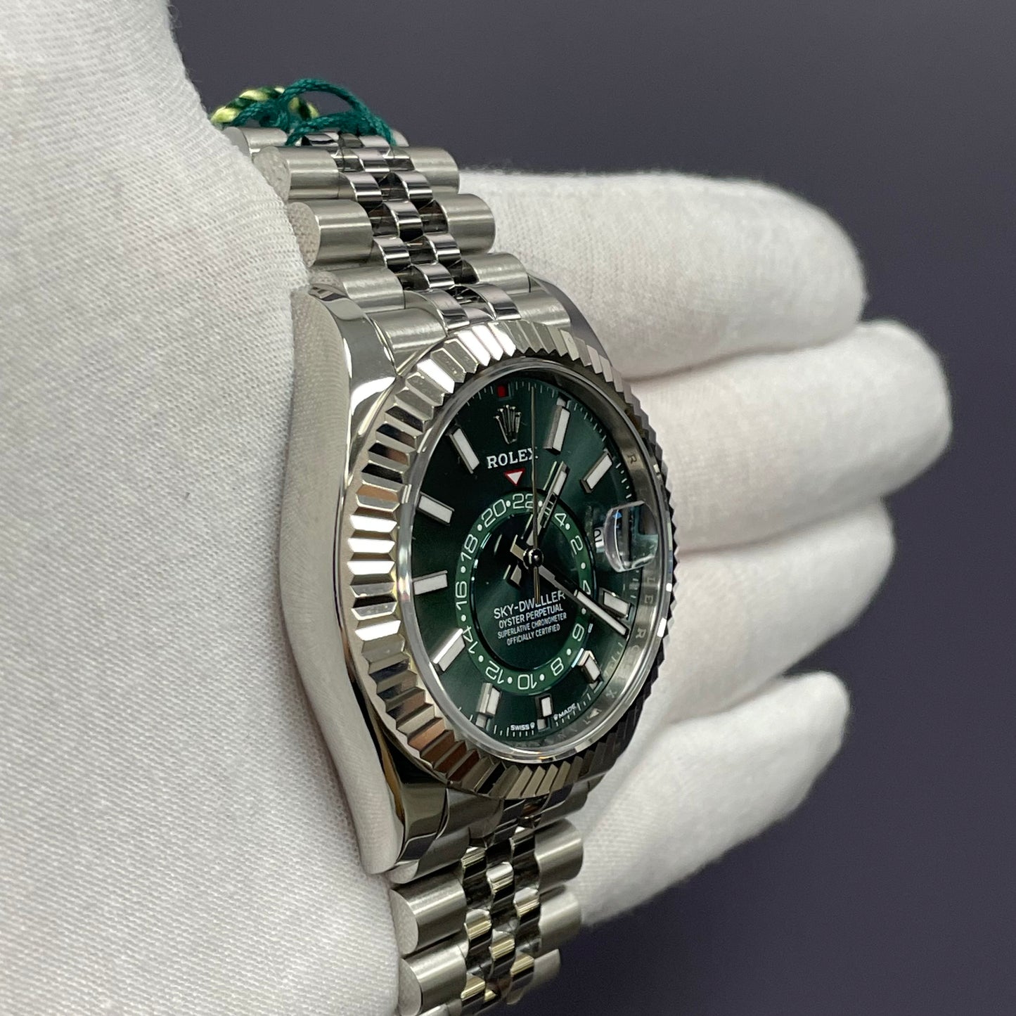 Rolex Sky-Dweller 42mm Green Dial Watch Ref# 336934