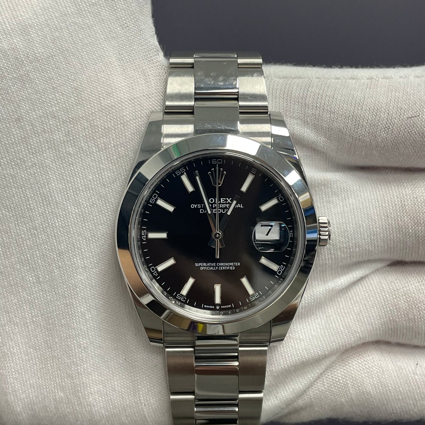 Rolex Datejust 41mm Black Dial Watch Ref# 126300