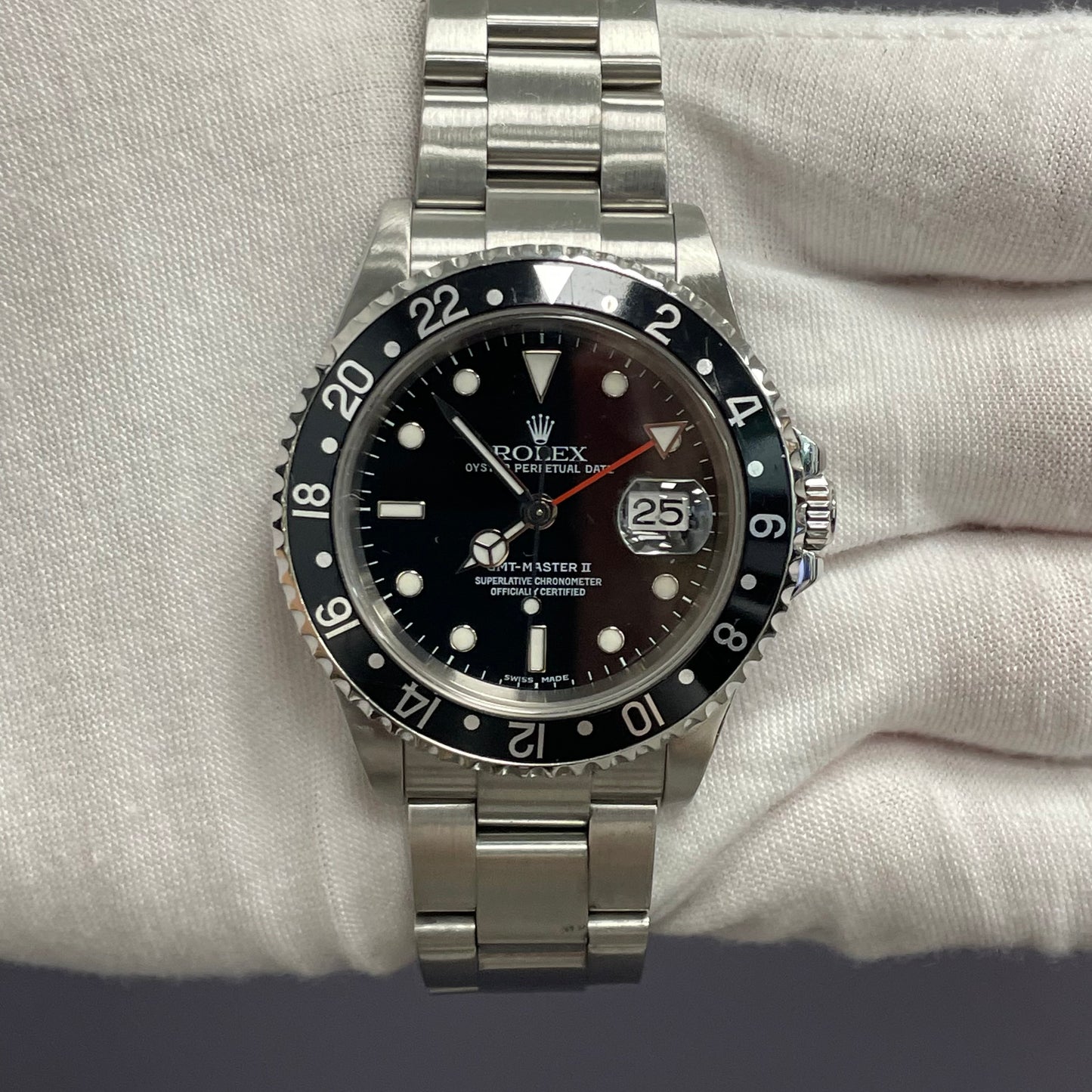 Rolex GMT-Master II 40mm Black Dial Watch Ref# 16710