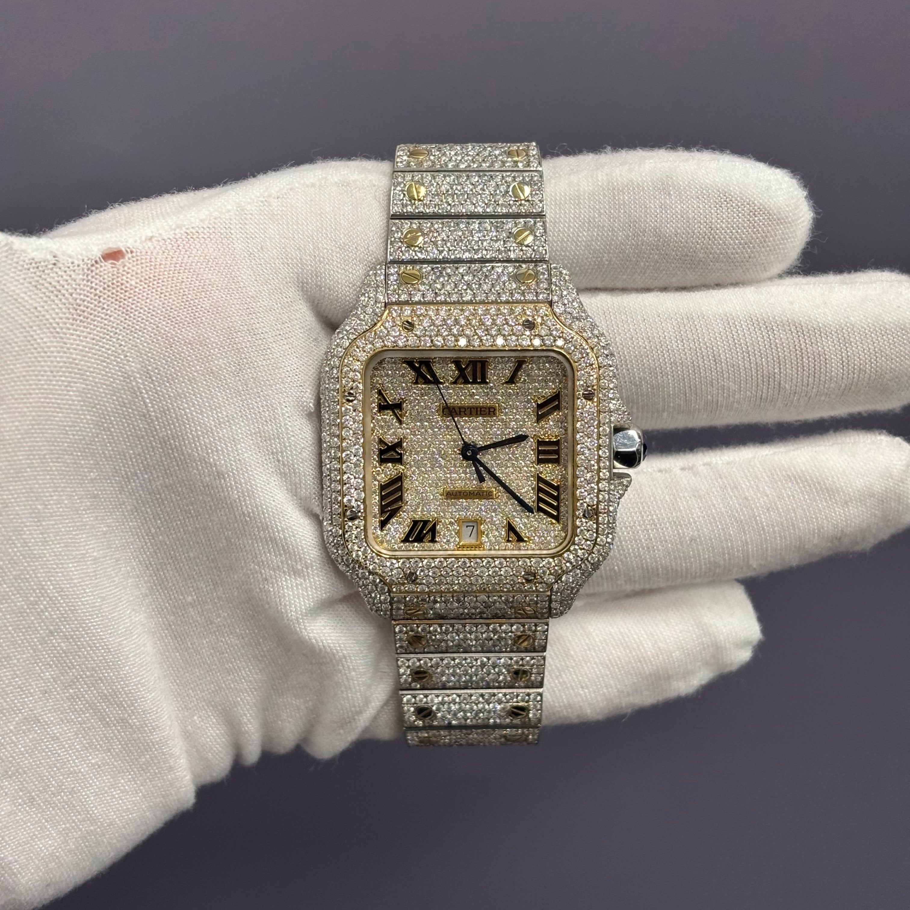 Cartier Santos 40mm Pave Dial Watch Ref# WSSA0009 - Happy Jewelers Fine Jewelry Lifetime Warranty