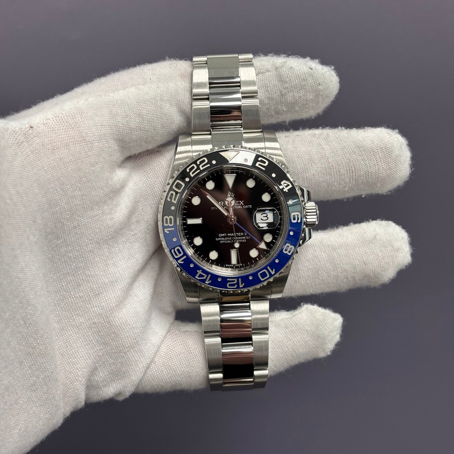 Rolex GMT Master II 40mm Black Dial Watch Ref# 126710BLNR