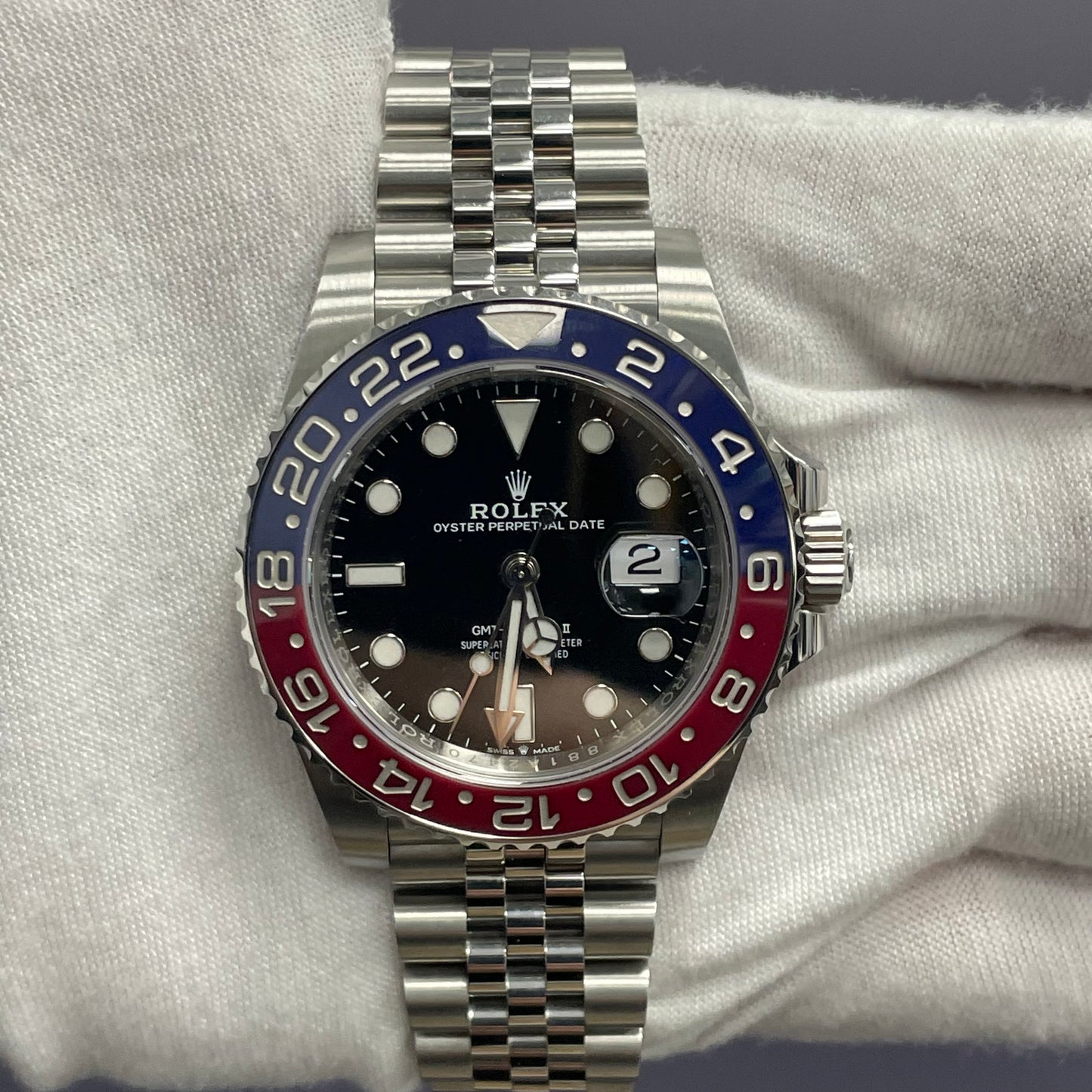 Rolex GMT-Master II 40mm Black Dial Watch Ref# 126710BLRO