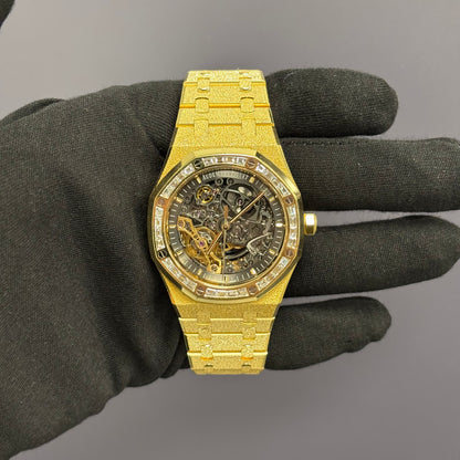 Audemars Piguet Royal Oak 41mm Openwork Dial Watch Ref# 15412BA.ZG.1224BA.01 - Happy Jewelers Fine Jewelry Lifetime Warranty