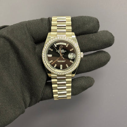 Rolex Day-Date 40mm Black Dial Watch Ref# 228235 - Happy Jewelers Fine Jewelry Lifetime Warranty