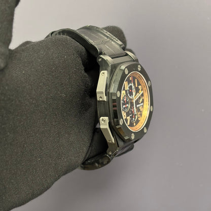 Audemars Piguet Royal Oak 48mm Black Dial Watch Ref# 26378IO.OO.A001KE.01 - Happy Jewelers Fine Jewelry Lifetime Warranty