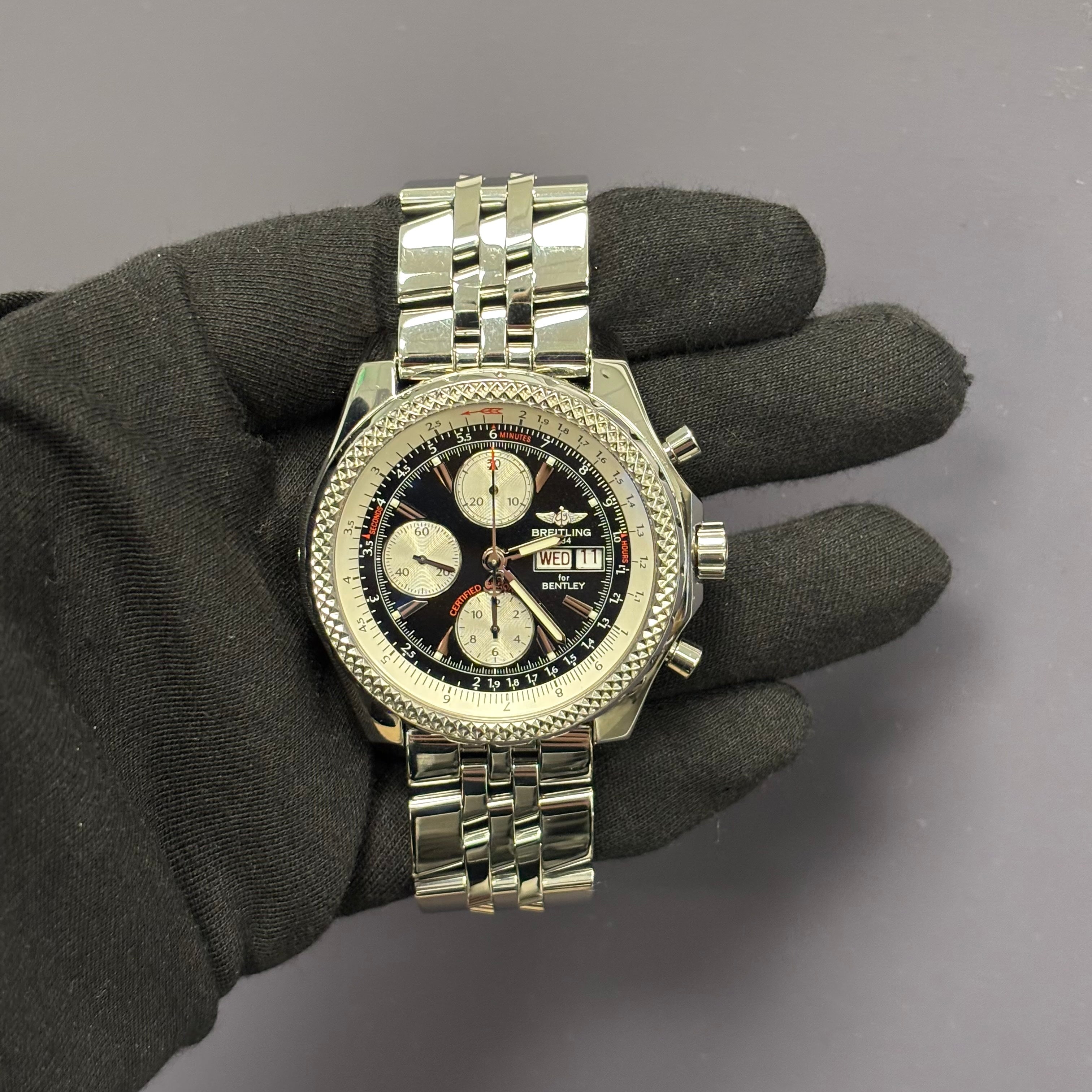 Breitling Bentley 43mm Black Dial Watch Ref# A13362 - Happy Jewelers Fine Jewelry Lifetime Warranty