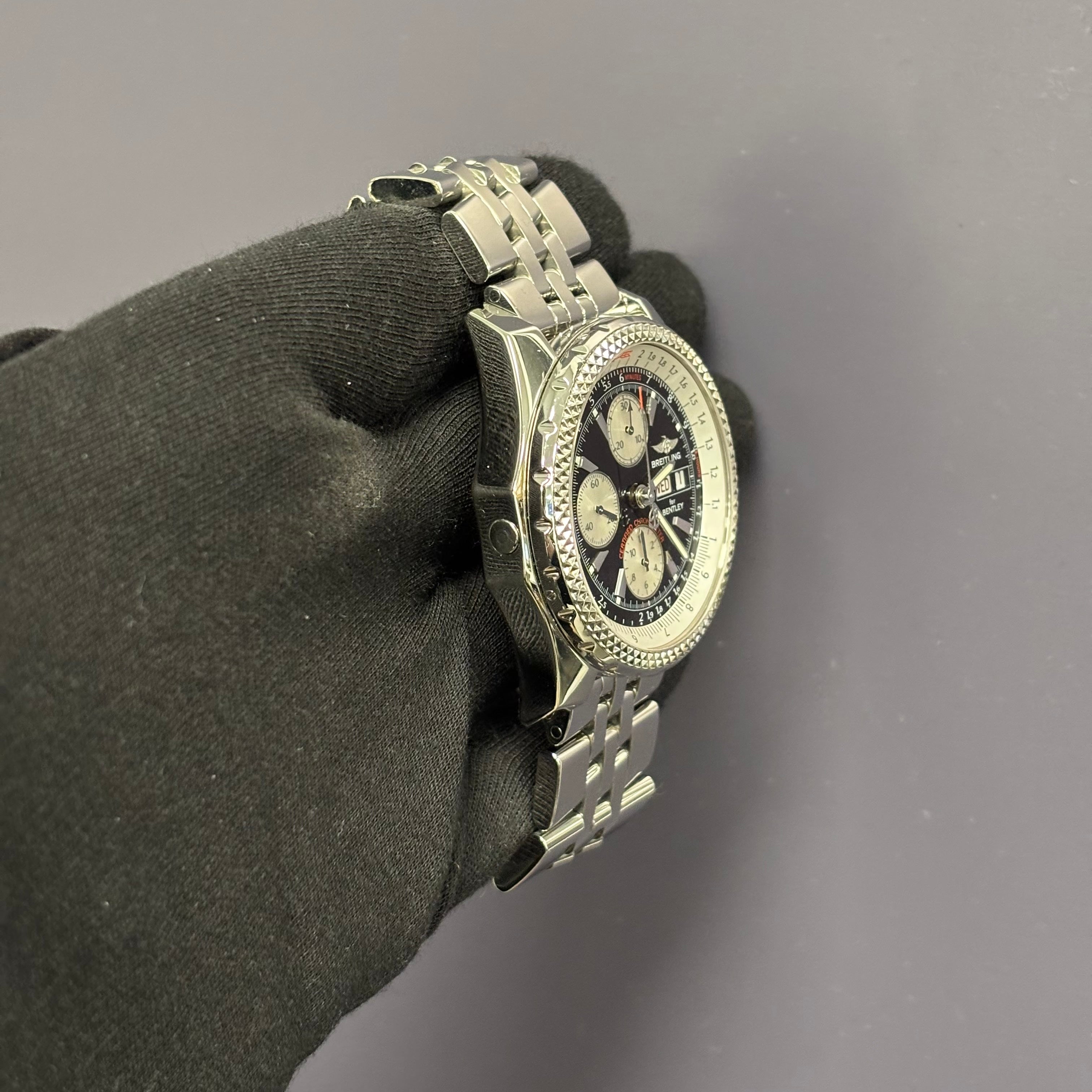 Breitling Bentley 43mm Black Dial Watch Ref# A13362 - Happy Jewelers Fine Jewelry Lifetime Warranty