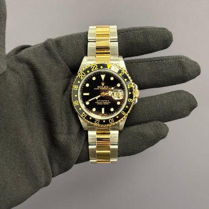 Rolex GMT-Master II 40mm Black Dial Watch Ref# 16713 - Happy Jewelers Fine Jewelry Lifetime Warranty
