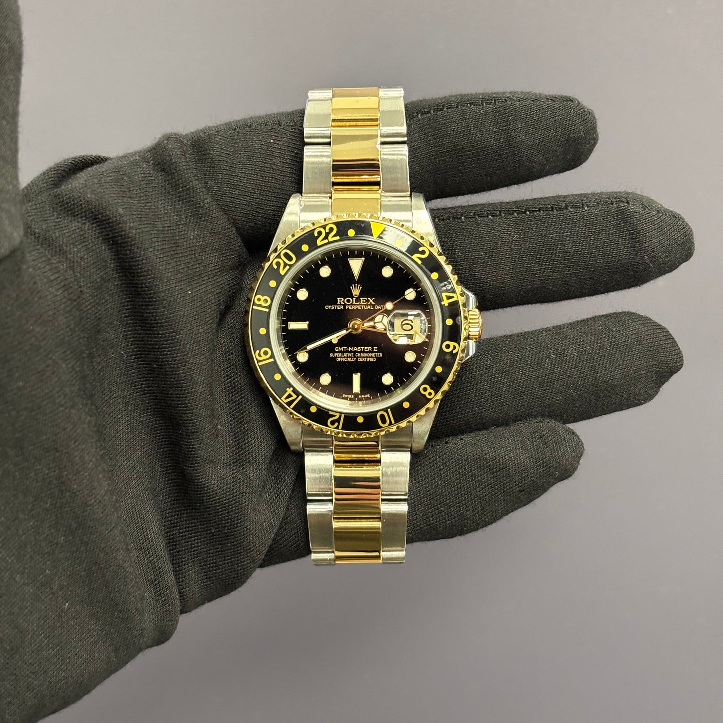 Rolex GMT-Master II 40mm Black Dial Watch Ref# 16713