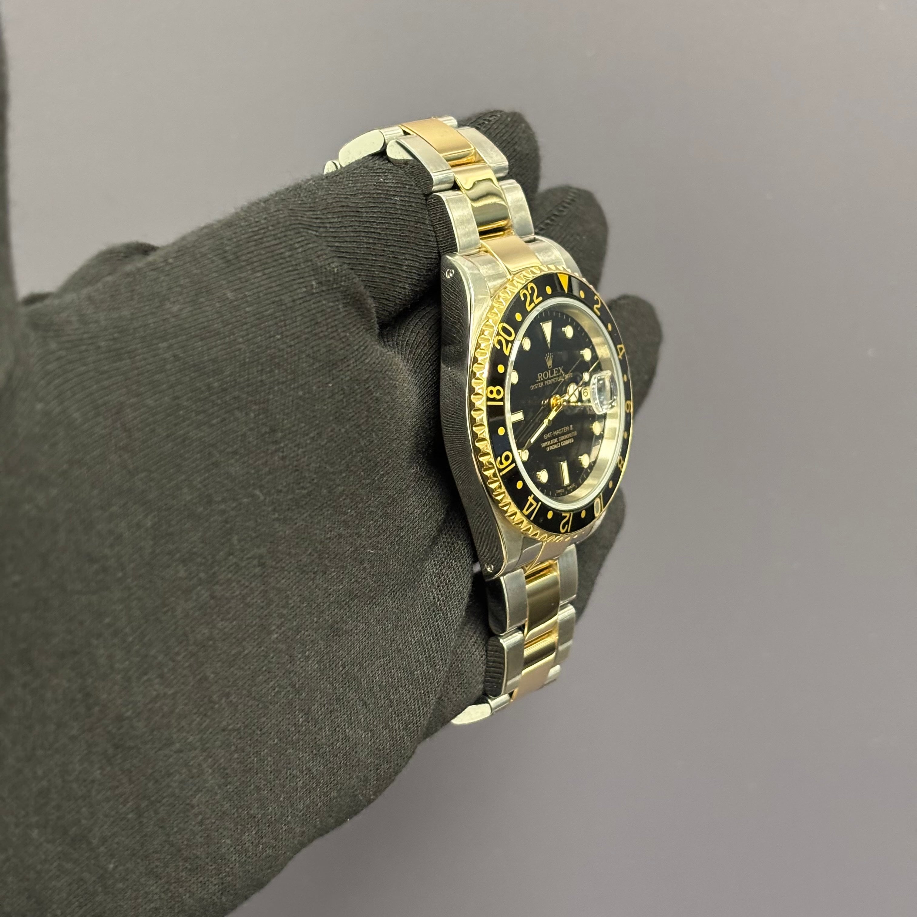 Rolex GMT-Master II 40mm Black Dial Watch Ref# 16713 - Happy Jewelers Fine Jewelry Lifetime Warranty