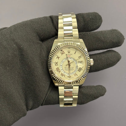 Rolex Sky-Dweller 42mm Ivory Dial Watch Ref# 326939 - Happy Jewelers Fine Jewelry Lifetime Warranty