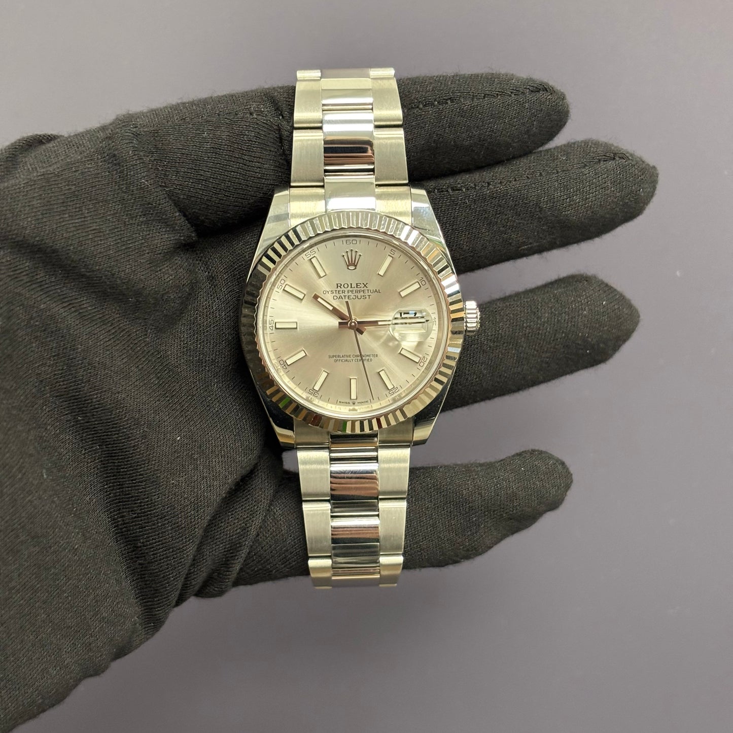 Rolex Datejust 41mm Silver Dial Watch Ref# 126334