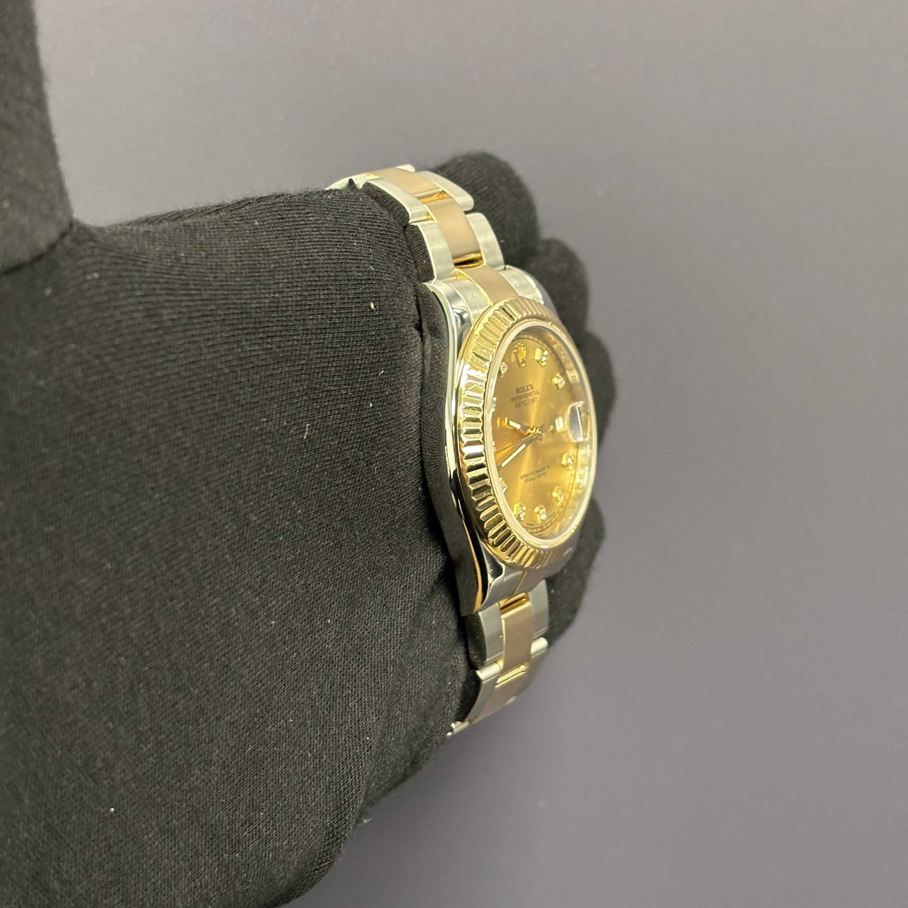 Rolex Datejust 41mm Champagne Dial Watch Ref# 116333 - Happy Jewelers Fine Jewelry Lifetime Warranty