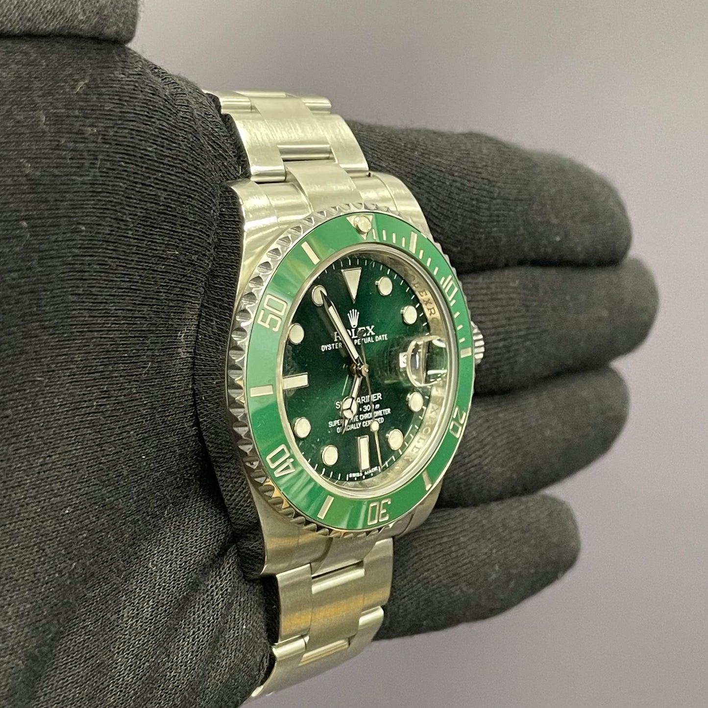 Rolex Submariner 40mm Green Dial Watch Ref# 116610LV