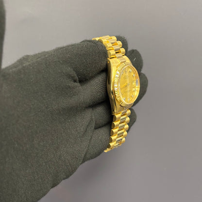 Rolex Datejust 31mm Yellow Dial Watch Ref# 6827 - Happy Jewelers Fine Jewelry Lifetime Warranty