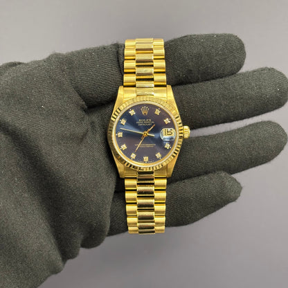 Rolex Datejust 31mm Blue Dial Watch Ref# 68278 - Happy Jewelers Fine Jewelry Lifetime Warranty