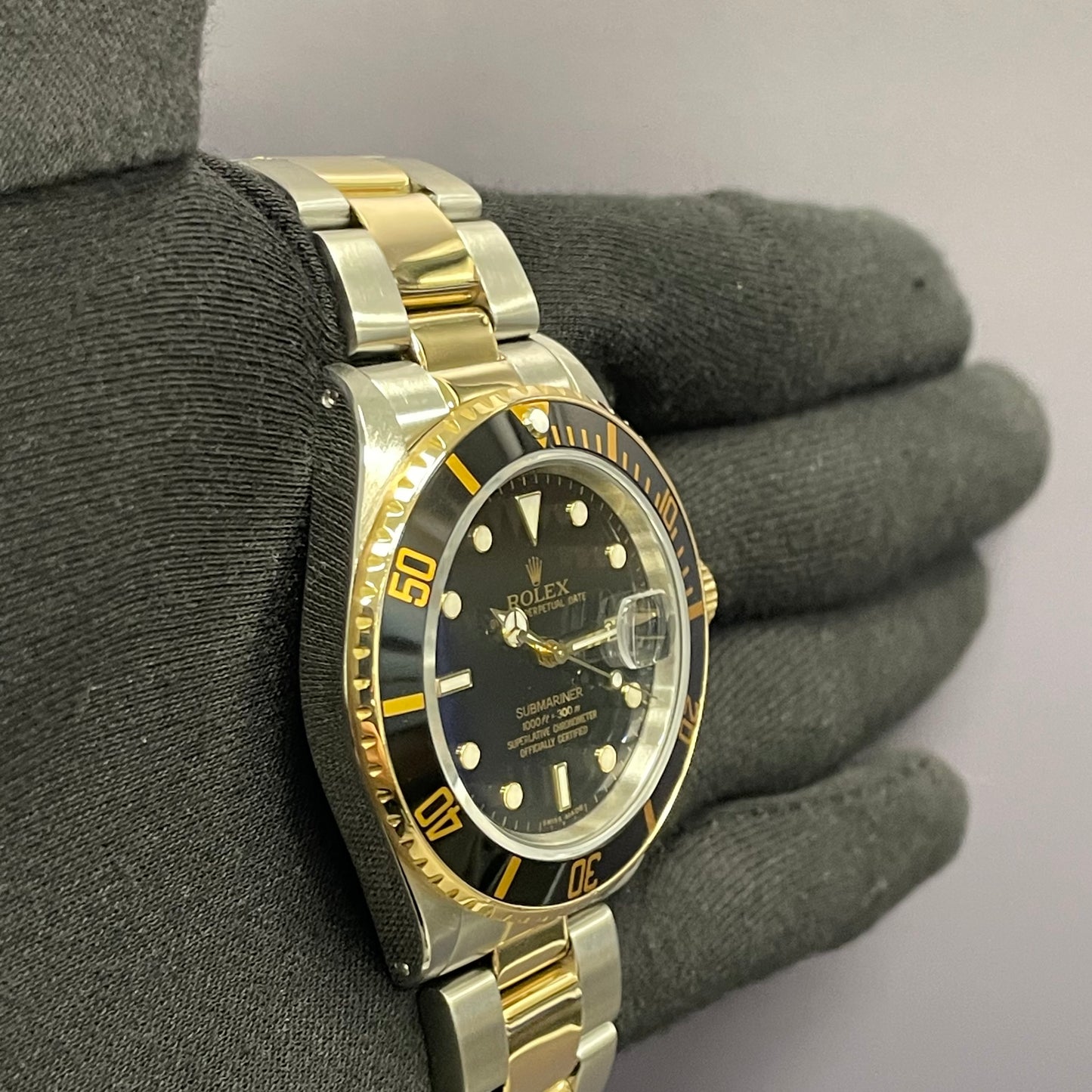 Rolex Submariner 40mm Black Dot Dial Watch Ref# 16803