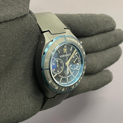 Versace Chronograph 43mm Black Dial Watch Ref# 26CCS9D009 S009 - Happy Jewelers Fine Jewelry Lifetime Warranty