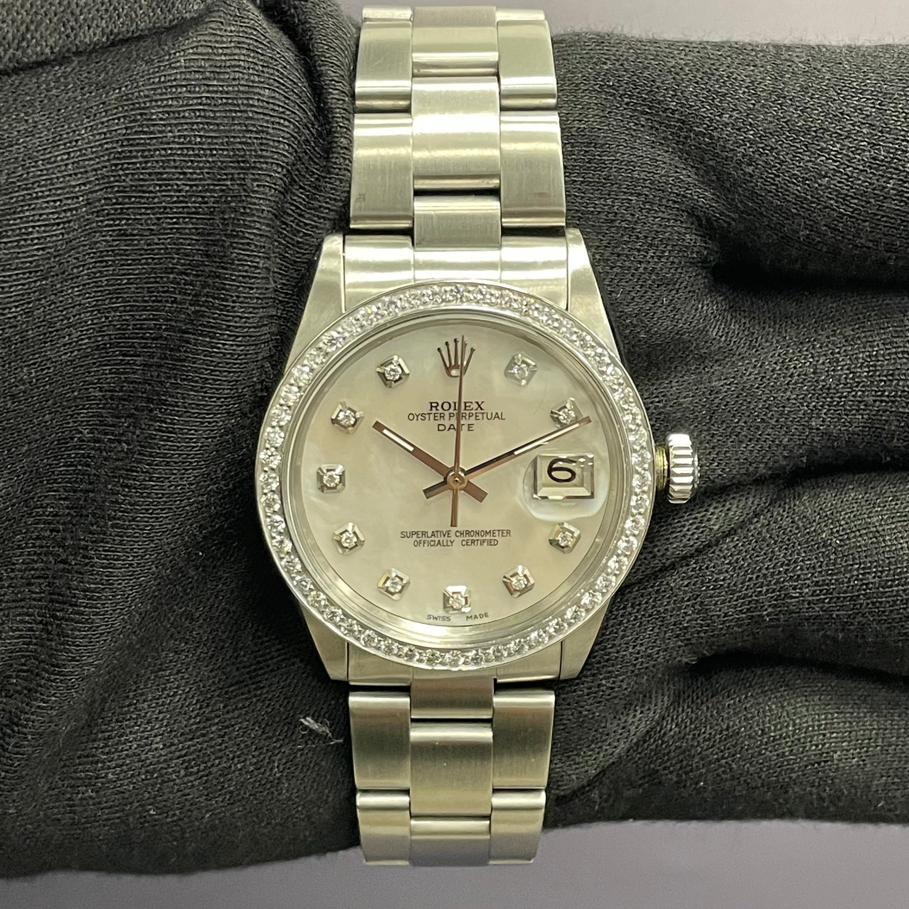 Rolex Oyster Perpetual 34mm MOP Dial Watch Ref# 1500 - Happy Jewelers Fine Jewelry Lifetime Warranty