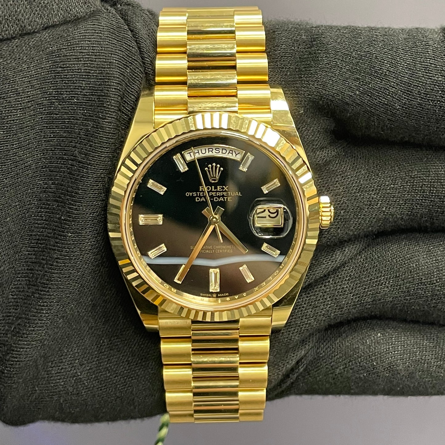 Rolex Day-Date 40mm Onyx Dial Watch Ref# 228238