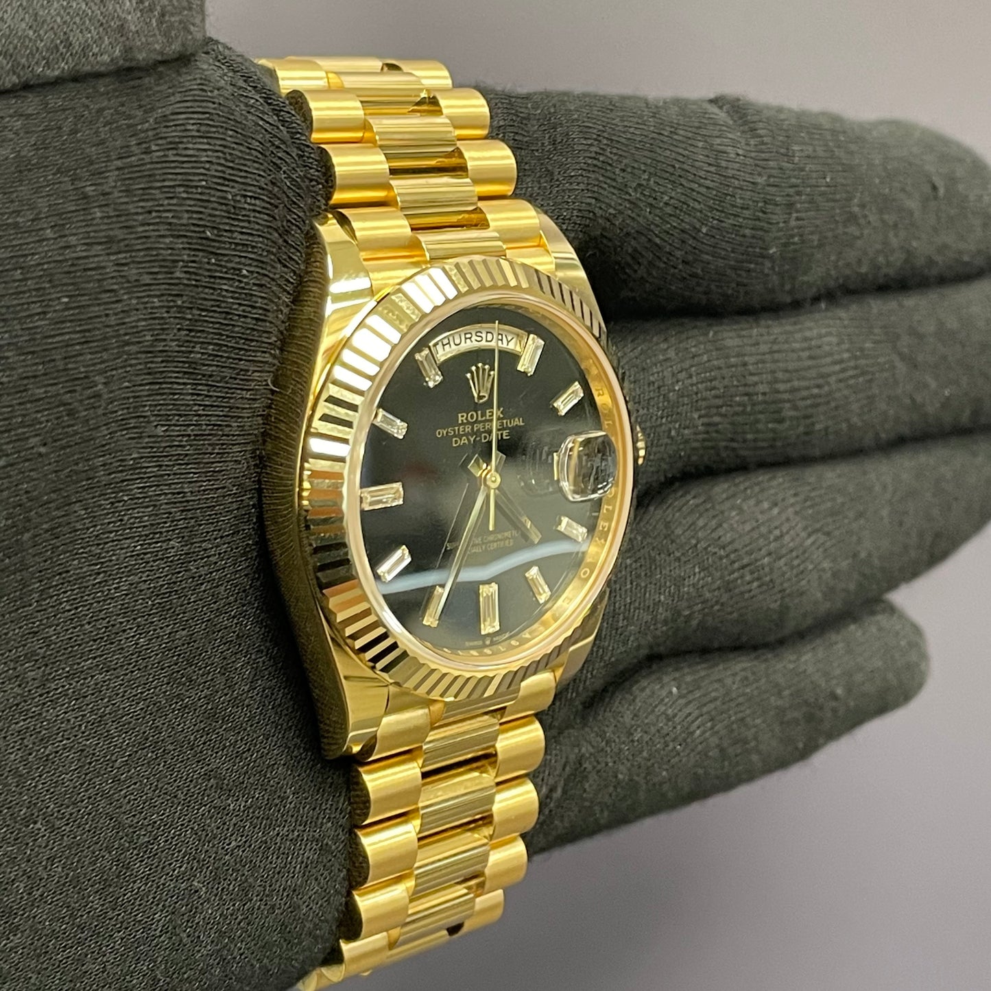 Rolex Day-Date 40mm Onyx Dial Watch Ref# 228238