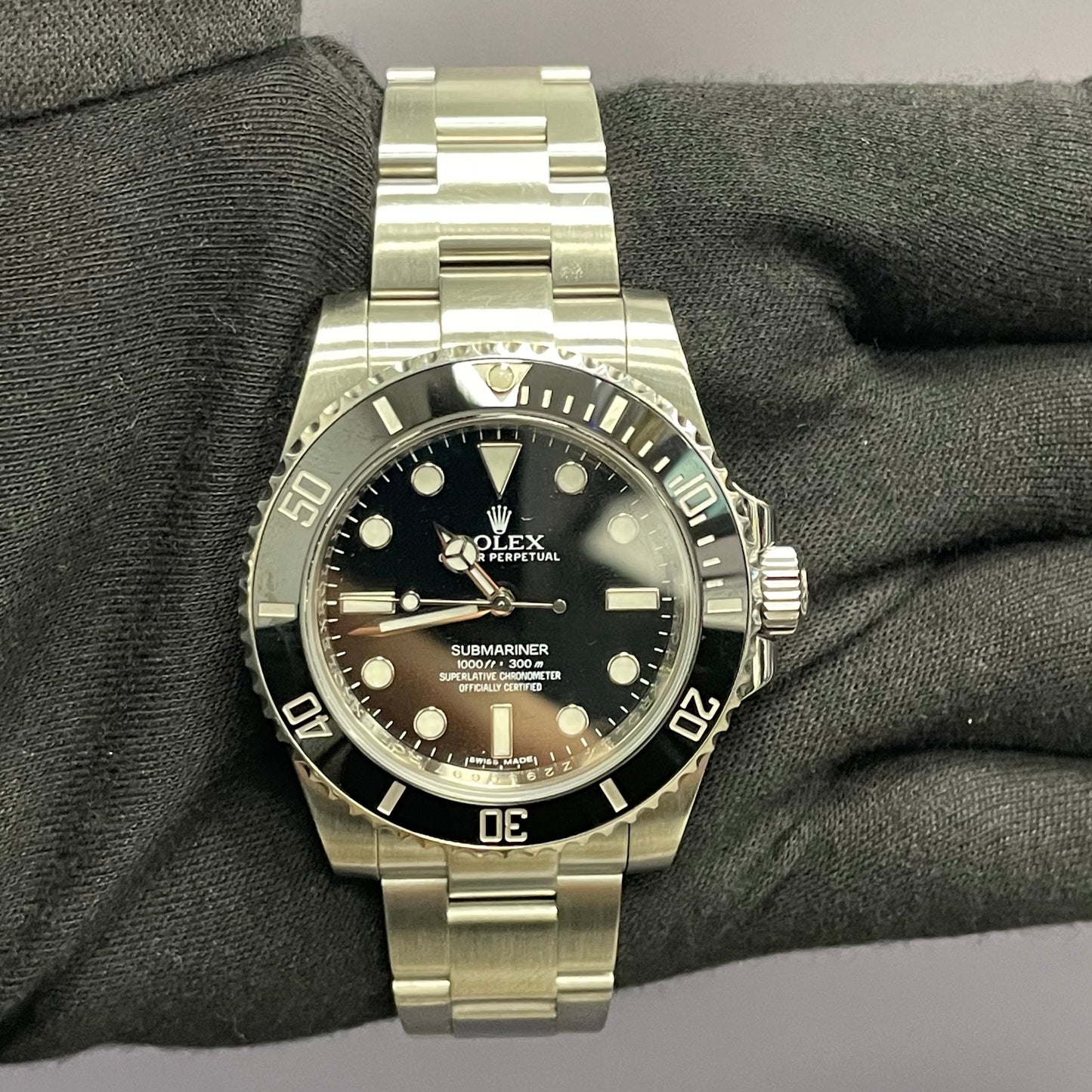 Rolex Submariner 40mm Black Dial Watch Ref# 114060