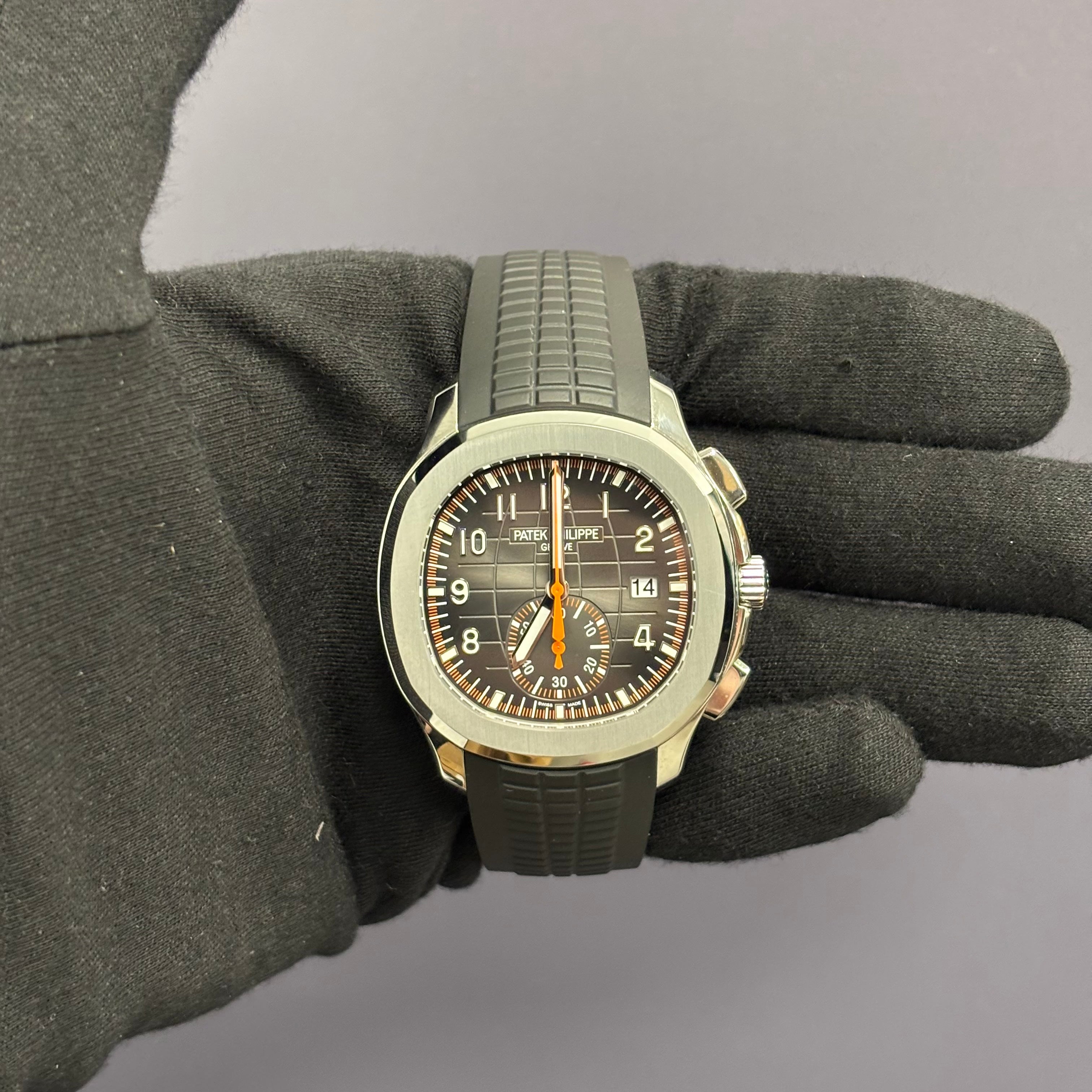 Patek Philippe Aquanaut 42mm Grey Dial Watch Ref# 5968A-001 - Happy Jewelers Fine Jewelry Lifetime Warranty