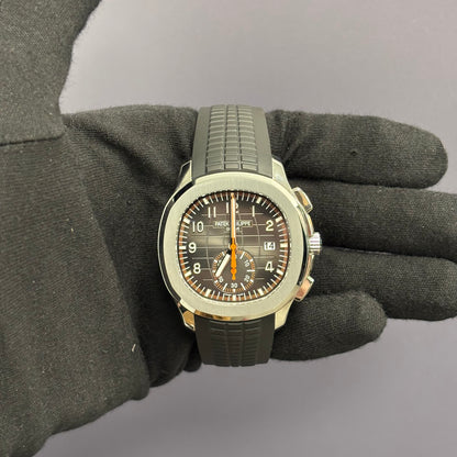 Patek Philippe Aquanaut 42mm Grey Dial Watch Ref# 5968A-001 - Happy Jewelers Fine Jewelry Lifetime Warranty