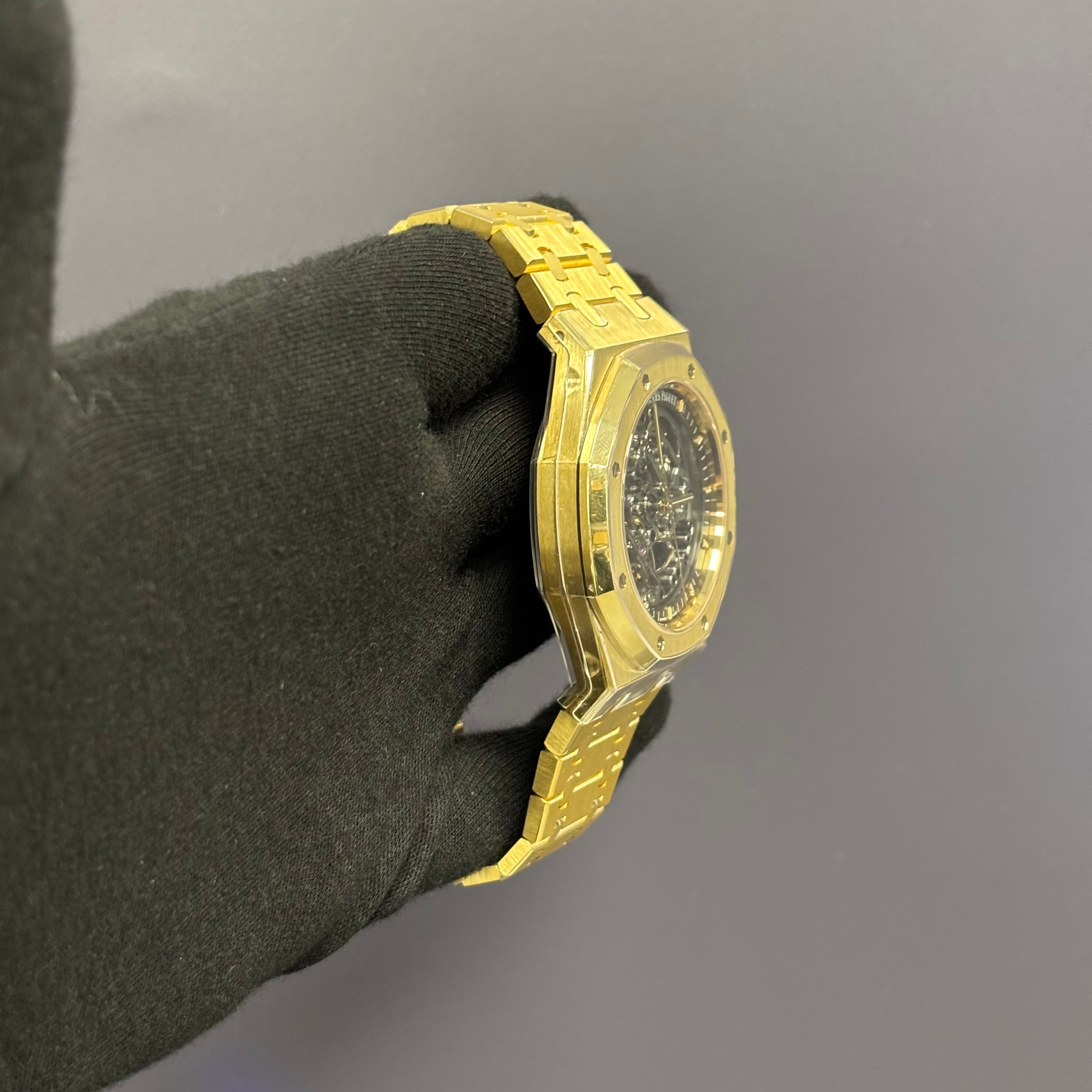 Audemars Piguet Royal Oak 41mm Openwork Dial Watch Ref# 15407BA.OO.1220BA.01 - Happy Jewelers Fine Jewelry Lifetime Warranty