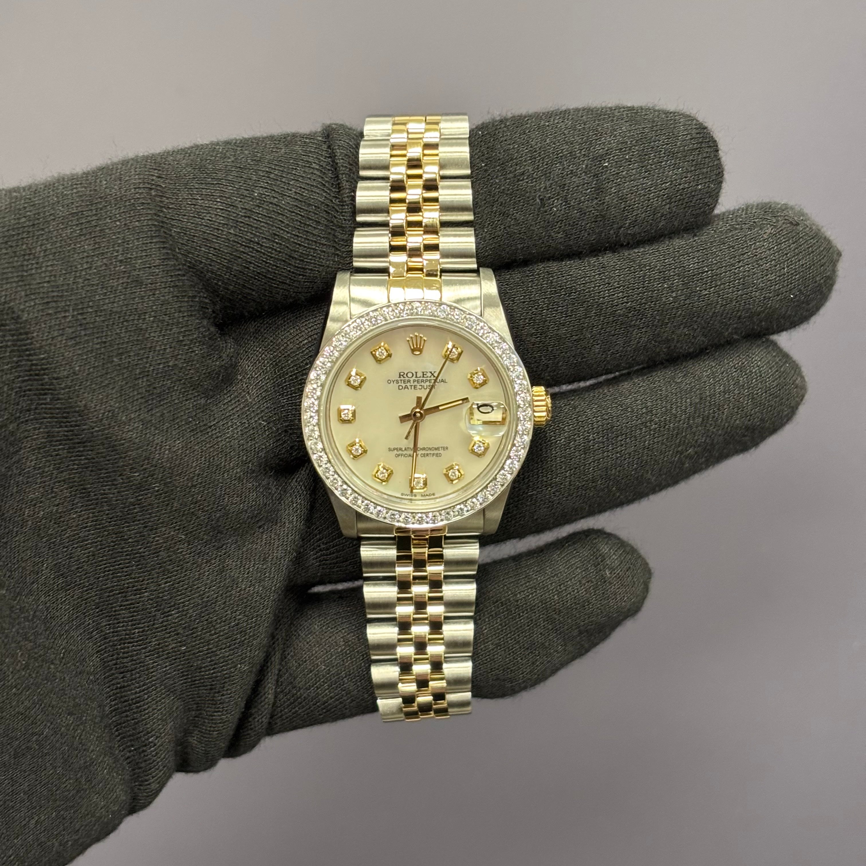 Rolex Datejust 31mm Diamond Dial Watch Ref# 68273 - Happy Jewelers Fine Jewelry Lifetime Warranty