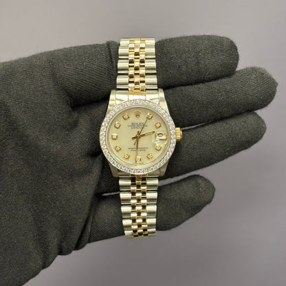 Rolex Datejust 31mm Diamond Dial Watch Ref# 68273 - Happy Jewelers Fine Jewelry Lifetime Warranty
