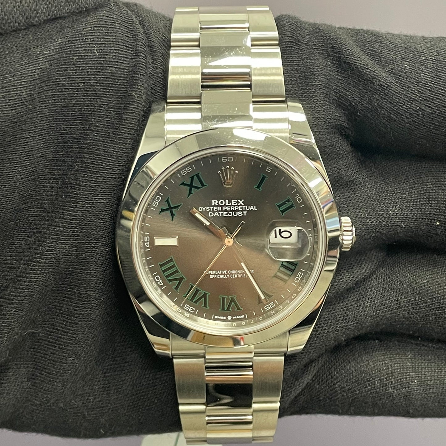 Rolex Datejust 41mm Wimbledon Dial Watch Ref# 126300