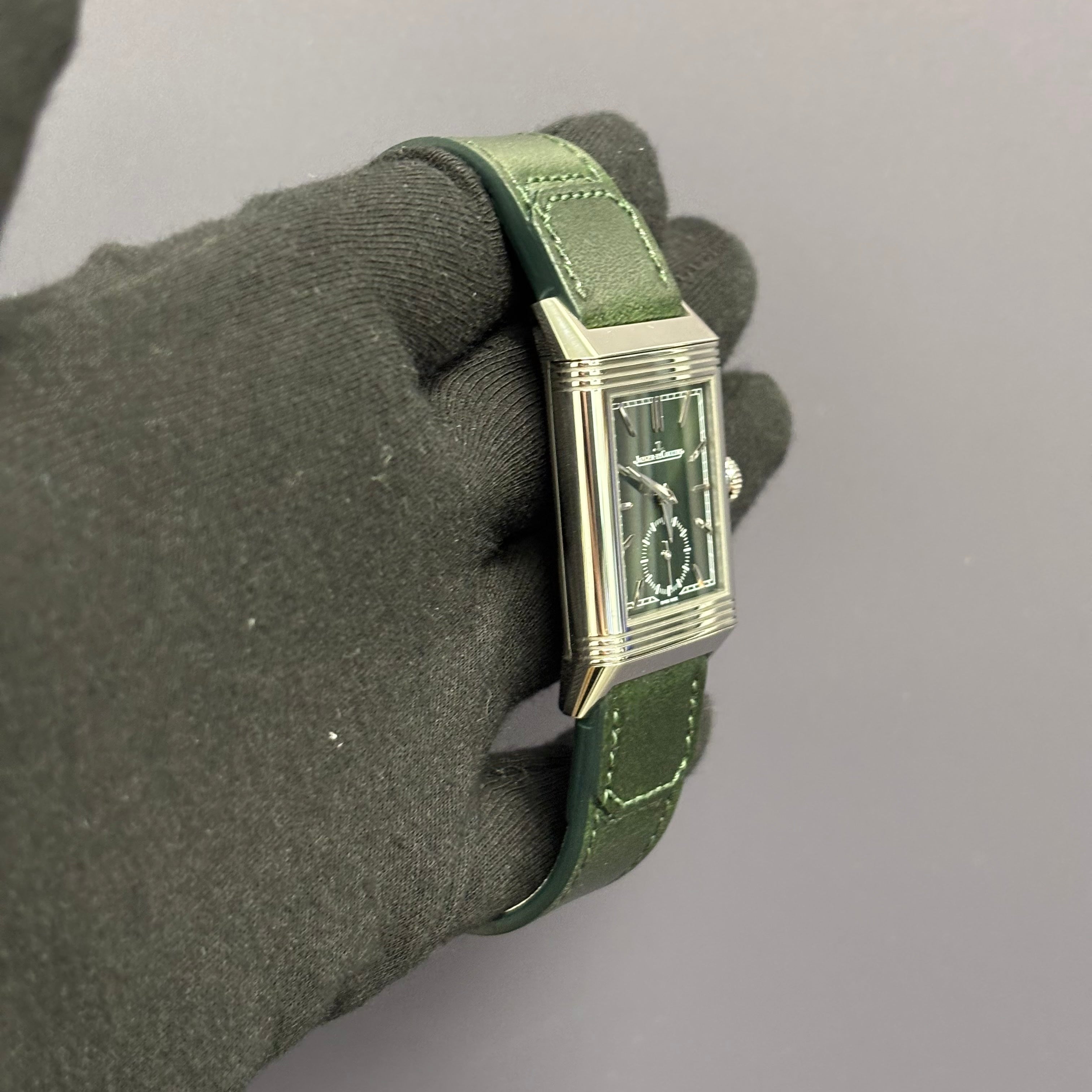 Jaeger-LeCoultre Reverso 27mm Green Dial Watch Ref# Q3978430 - Happy Jewelers Fine Jewelry Lifetime Warranty