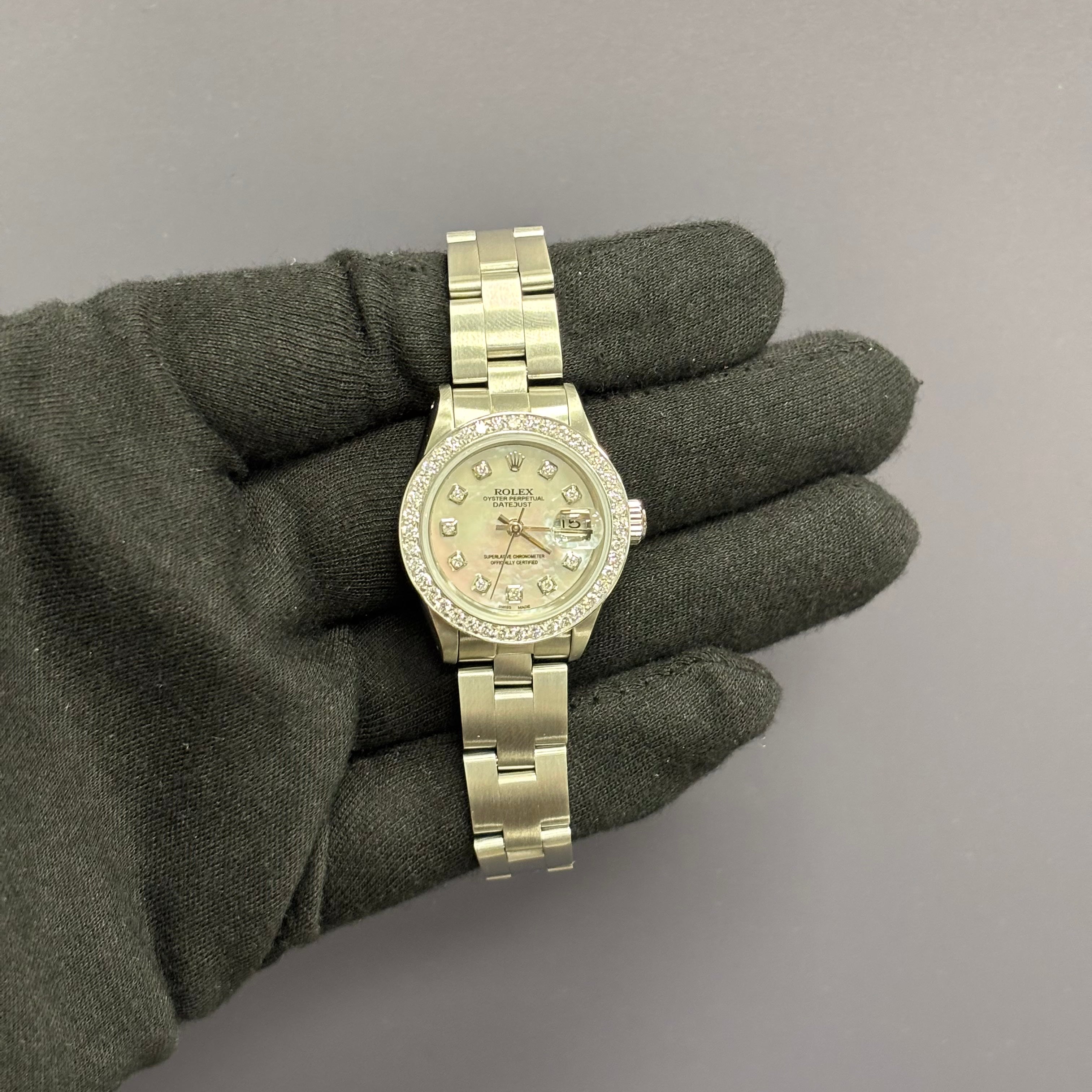 Rolex Oyster Perpetual 26mm MOP Dial Watch Ref# 124300 - Happy Jewelers Fine Jewelry Lifetime Warranty