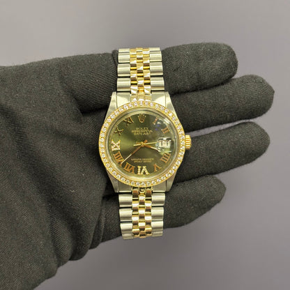 Rolex Datejust 36mm Green Dial Watch Ref# 1600 - Happy Jewelers Fine Jewelry Lifetime Warranty