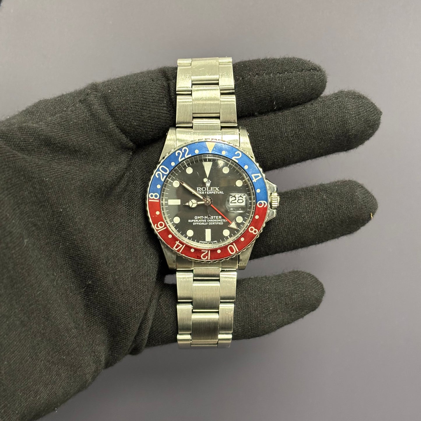 Rolex GMT-Master 40mm Black Dial Watch Ref# 1675