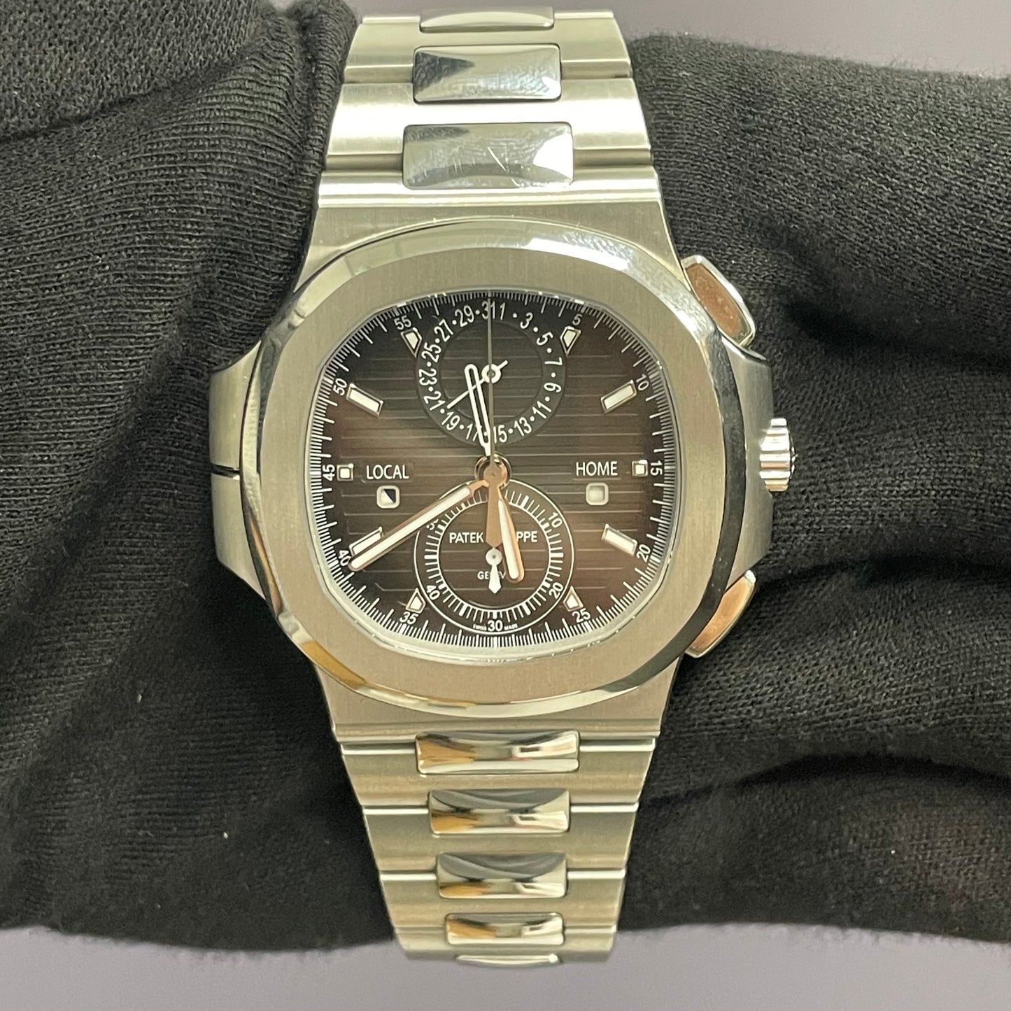 Patek Philippe Nautilus 40.5mm Gray Dial Watch Ref# 5990/1A-001