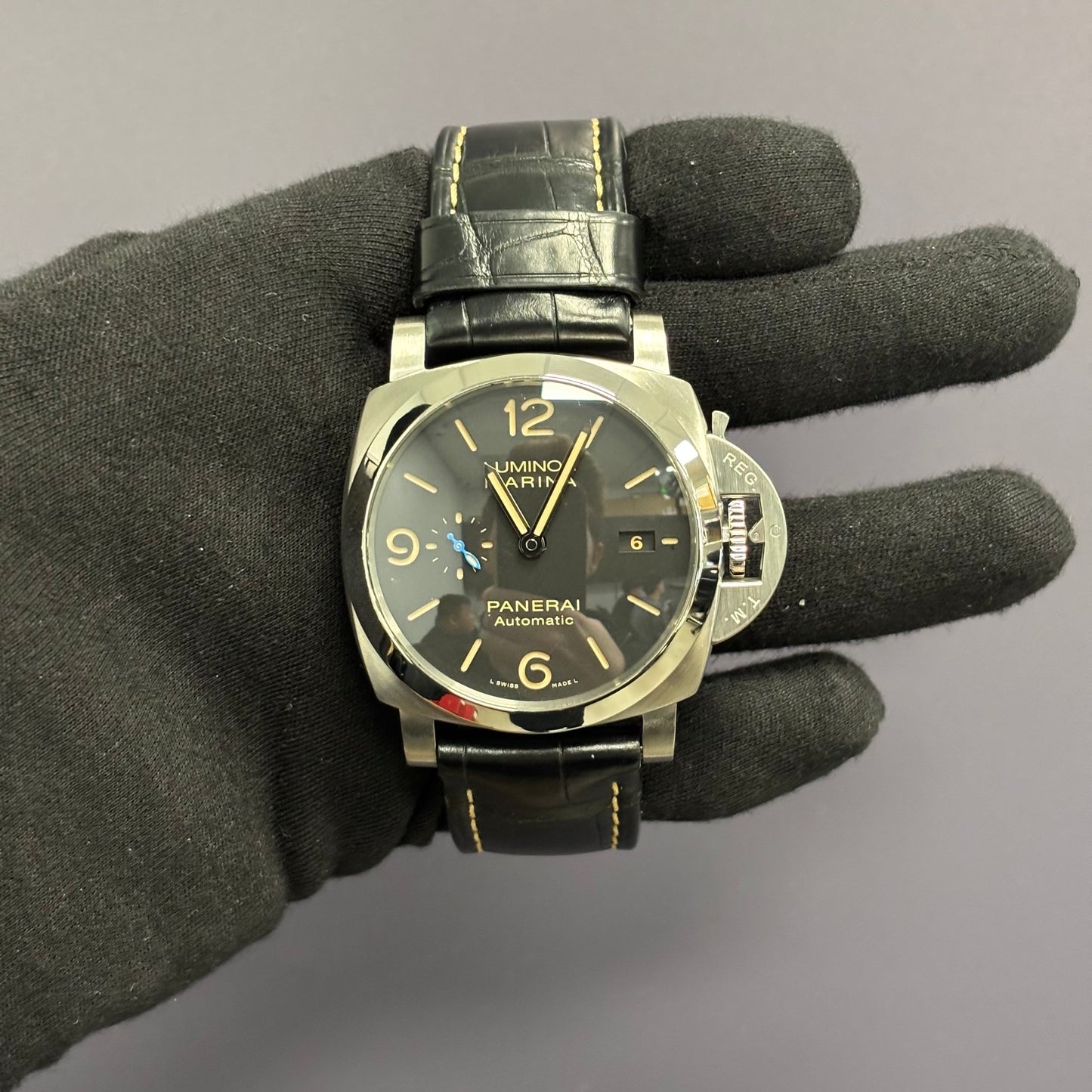 Panerai Luminor 44mm Black Dial Watch Ref# PAM01312