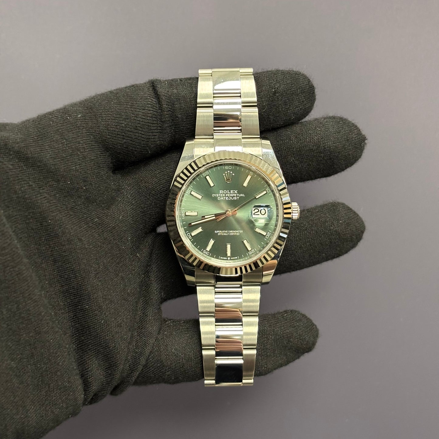 Rolex Datejust 41mm Green Dial Watch Ref# 126334