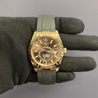 Rolex Sky-Dweller 42mm Brown Dial Watch Ref# 326235 - Happy Jewelers Fine Jewelry Lifetime Warranty