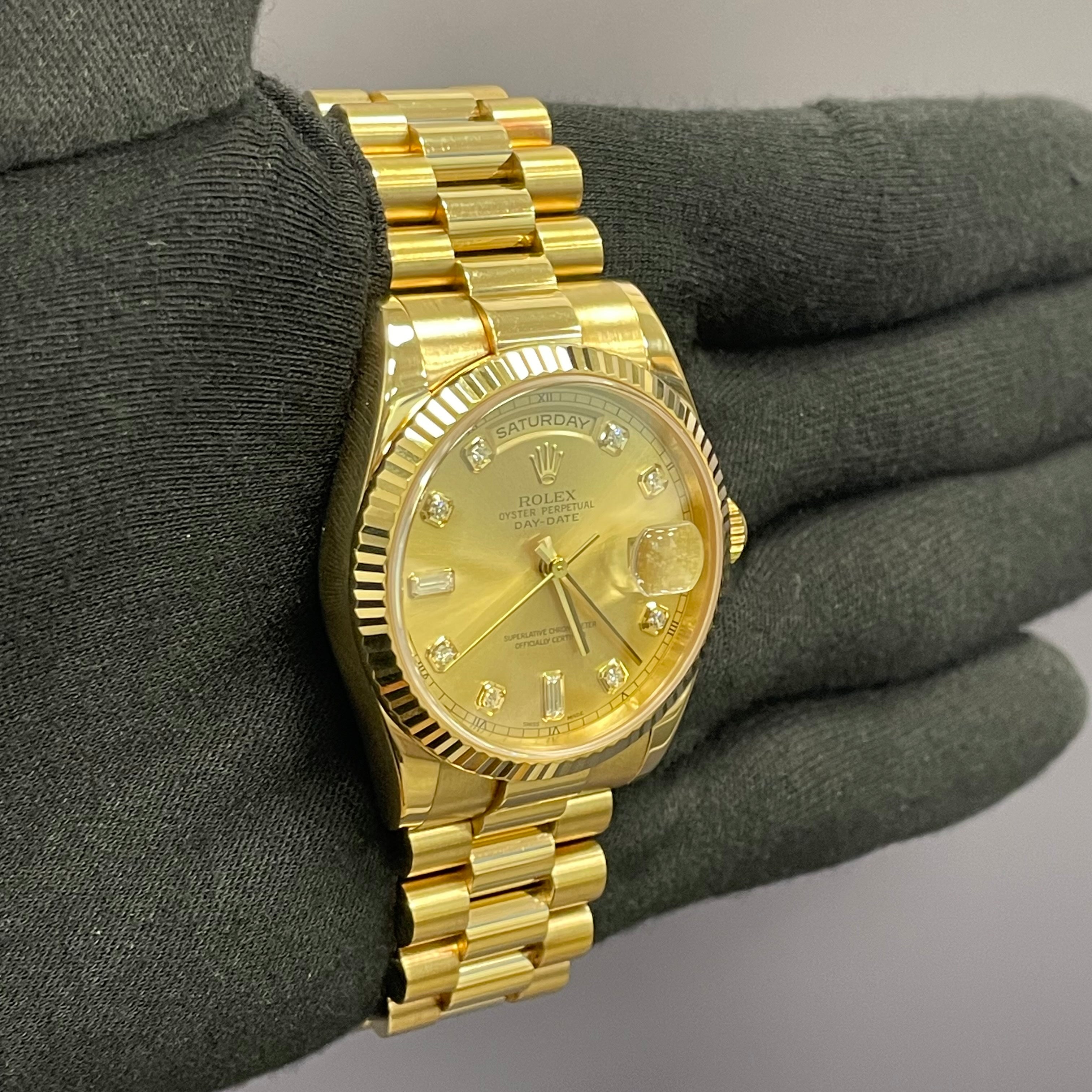 Rolex Day-Date 36mm Blue Dial Watch Ref# 118238 - Happy Jewelers Fine Jewelry Lifetime Warranty