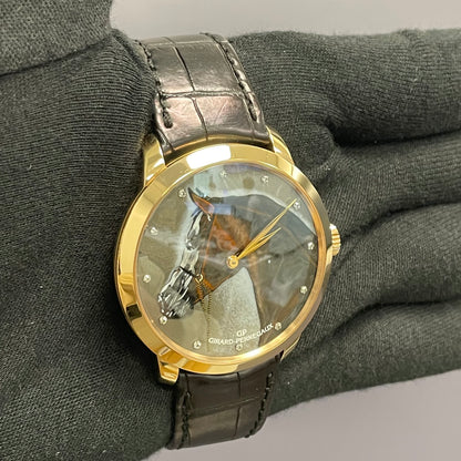 Girard Perregaux 1966 The Map 40mm Horse Dial Watch Ref# 49534 - Happy Jewelers Fine Jewelry Lifetime Warranty