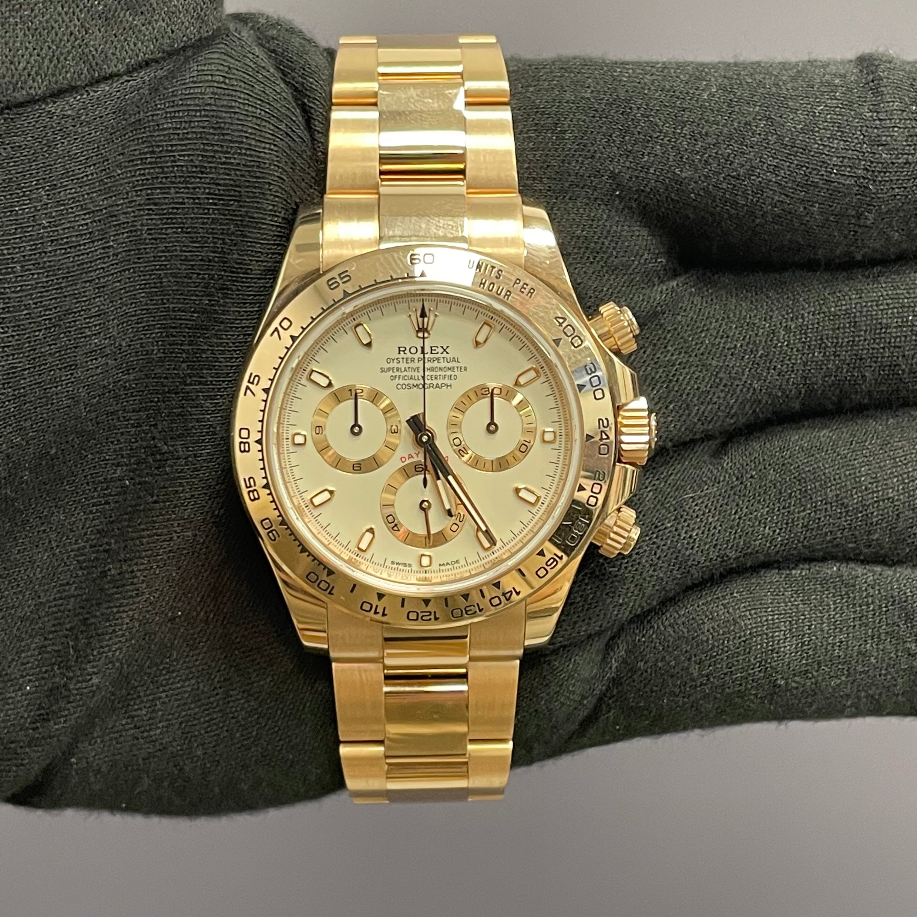 Rolex Daytona 40mm White Dial Watch Ref# 116505 - Happy Jewelers Fine Jewelry Lifetime Warranty