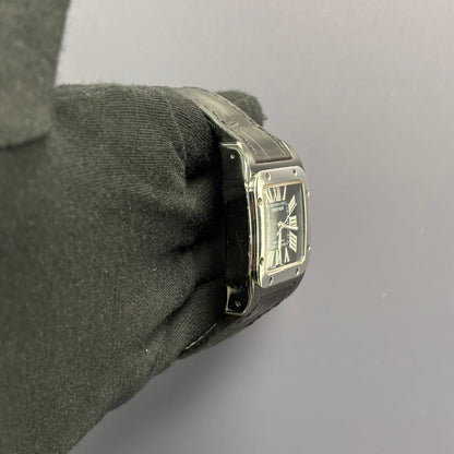 Cartier Santos 33mm Black Dial Watch Ref# W2020008 - Happy Jewelers Fine Jewelry Lifetime Warranty