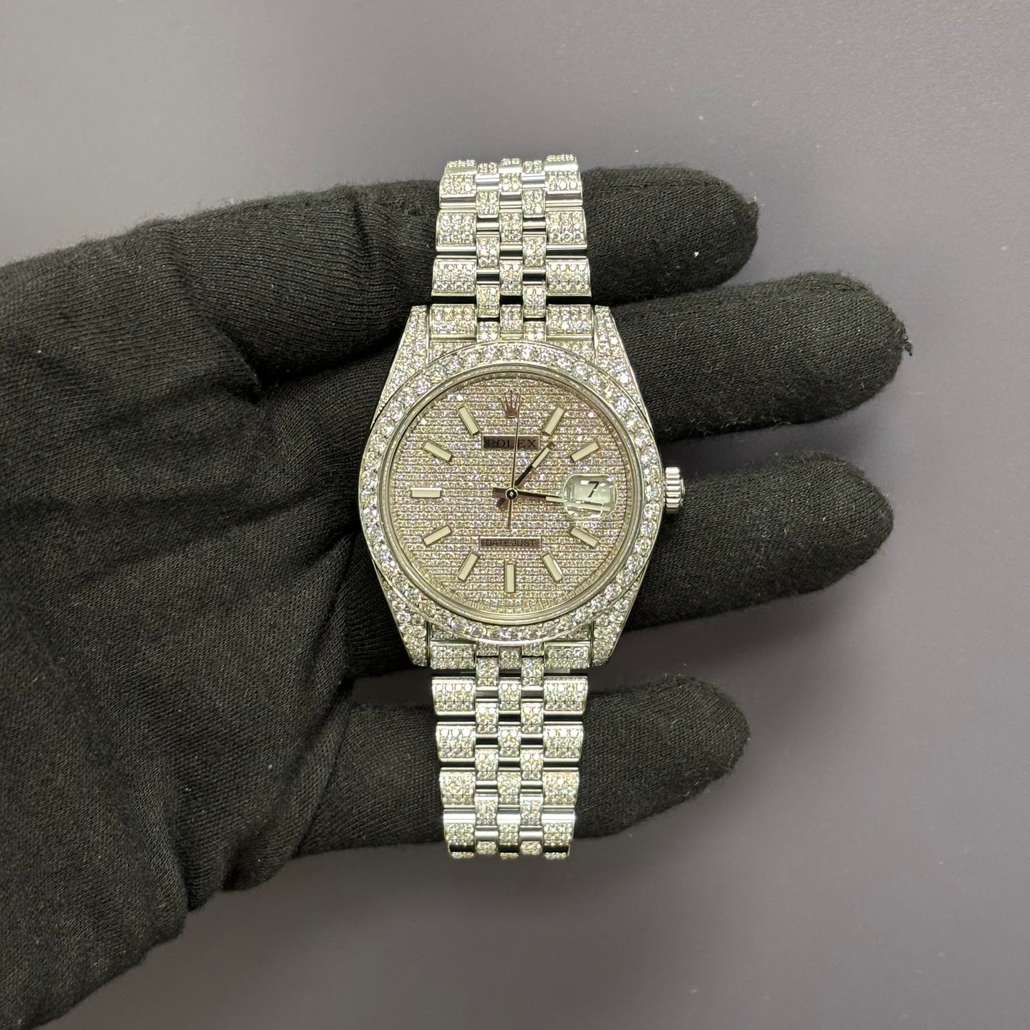 Rolex Datejust 41mm Pave Dial Watch Ref# 126300